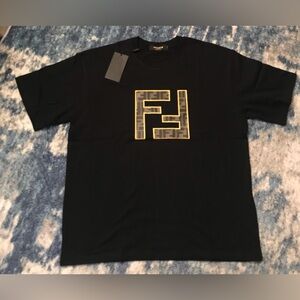 Fendi Black Logo T-Shirt XL